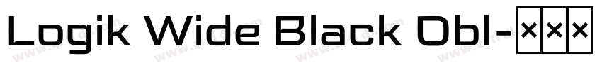 Logik Wide Black Obl字体转换